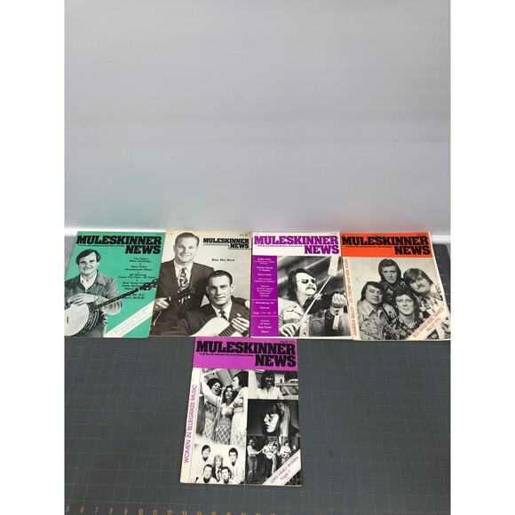 5 Muleskinner News Blue Grass Music Magazine 1975 Feb Mar Jun Jul & Aug Issues - Picture 1 of 8